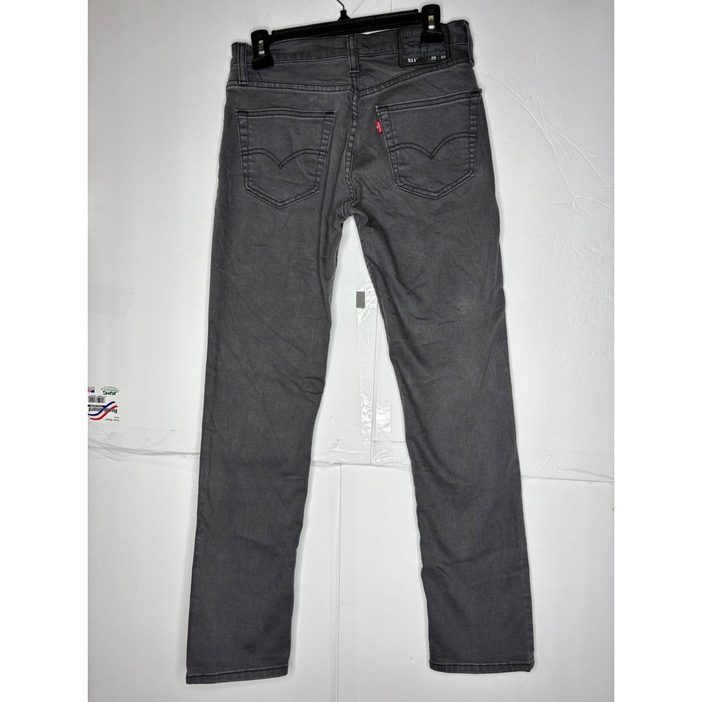 Levis 511 Slim Fit Jeans Mens 29x32 Charcoal Gray Denim Pants 04511-2272